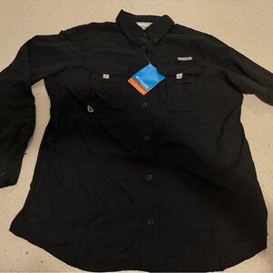 Columbia Black Button-Up Shirt